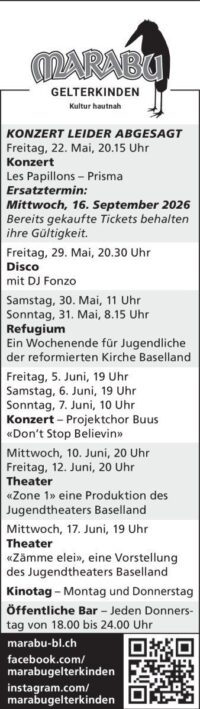 Inserat: Konzert