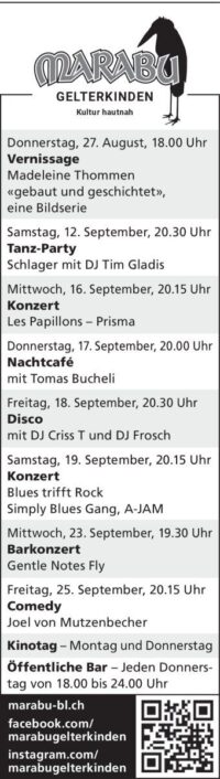 Inserat: Nachtcafé